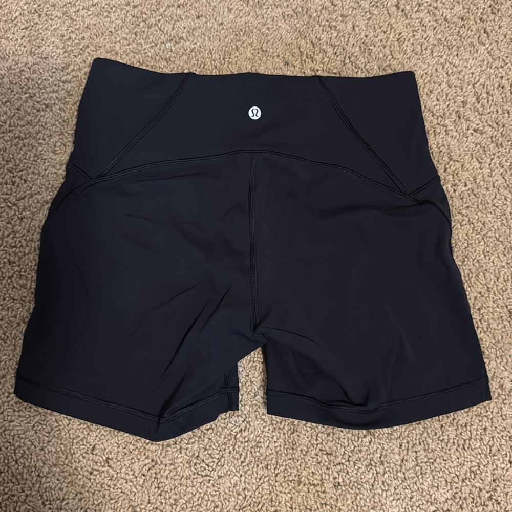 6" Lululemon Black Biker Shorts